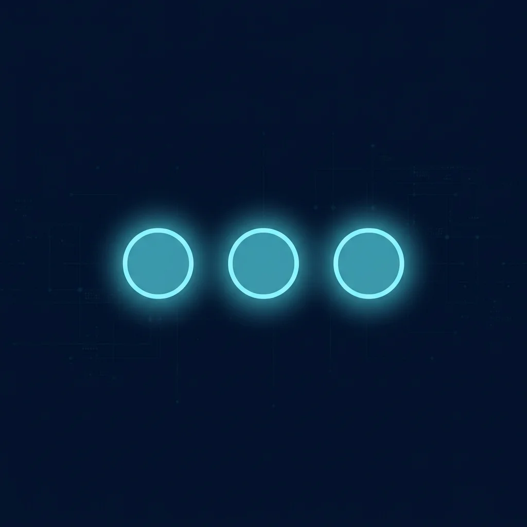 Three dots representing the letter S in Morse code