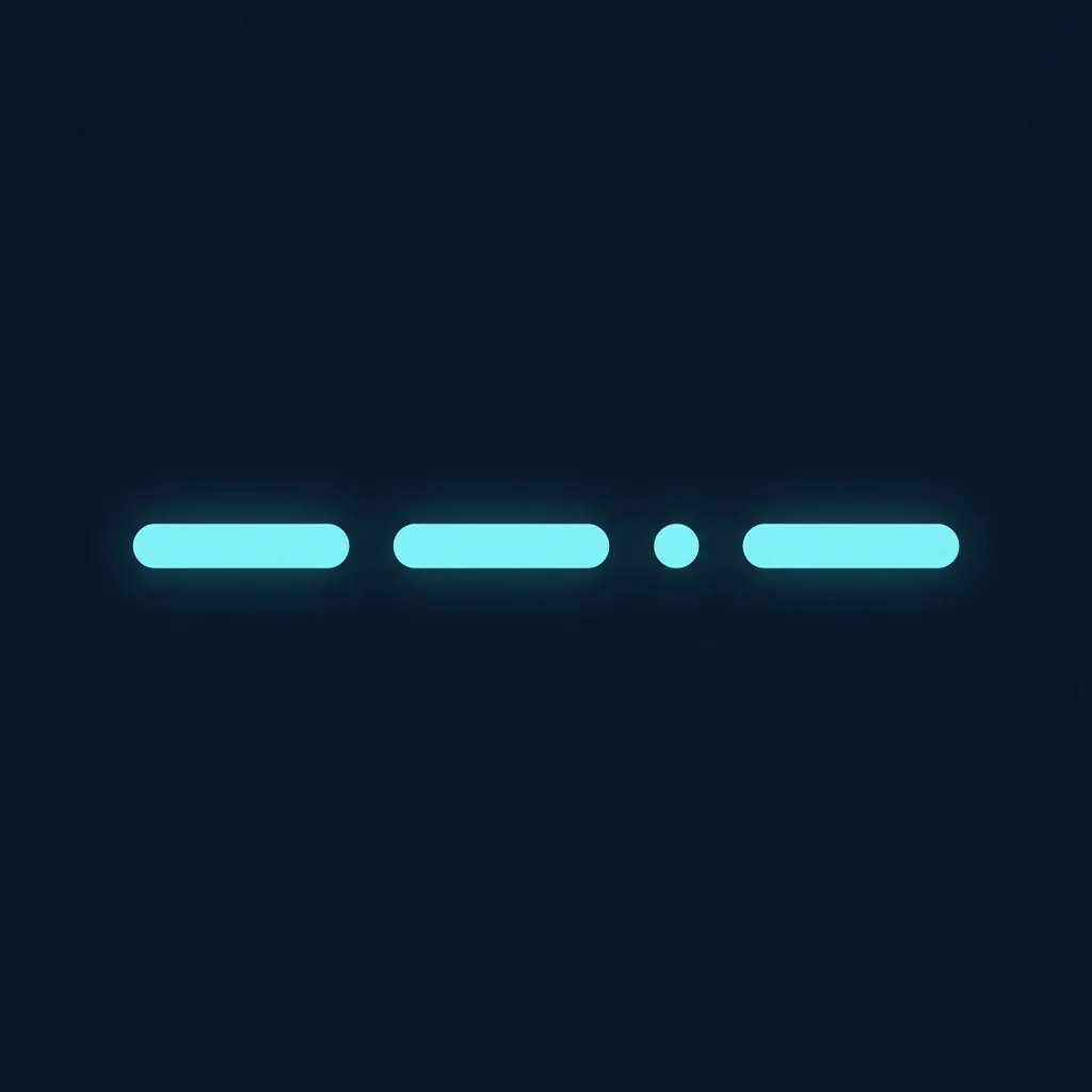 Dash-dash-dot-dash signal representing Q in Morse code